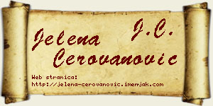 Jelena Cerovanović vizit kartica
